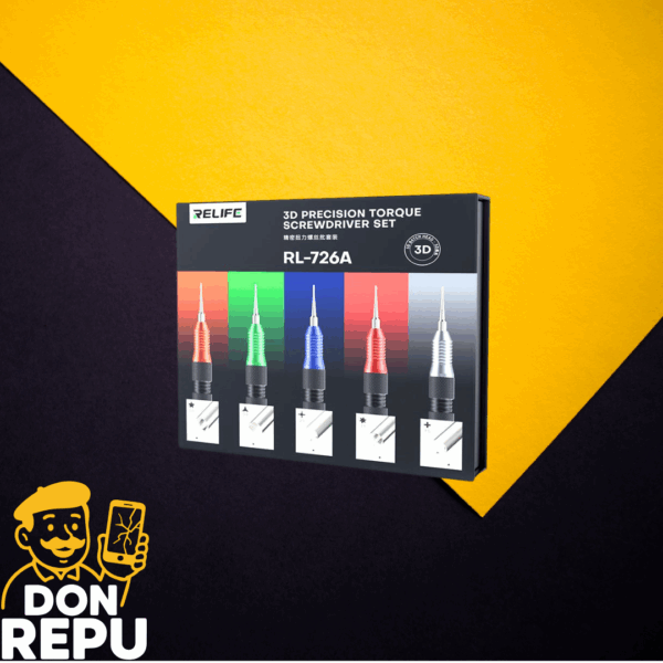 KIT DE DESTORNILLADORES PROFESIONAL CON TORQUE RELIFE [RL-726A] 3D